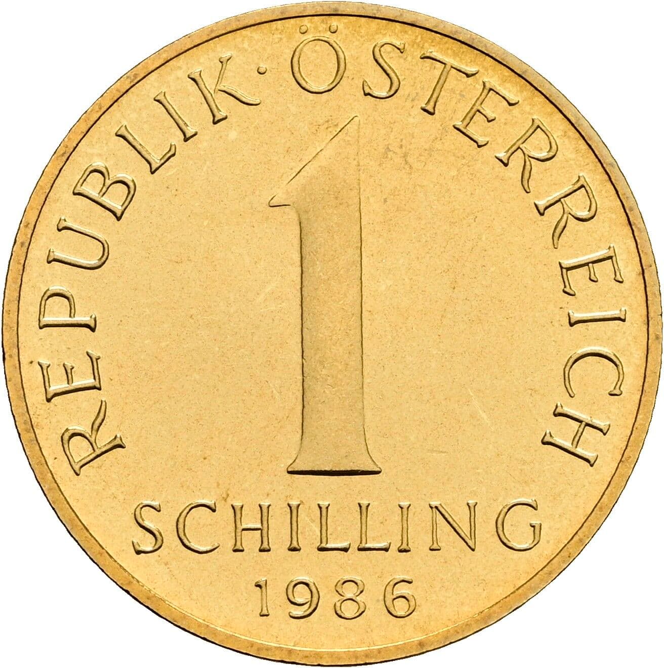 1 Schilling 1986 – Vorderseite