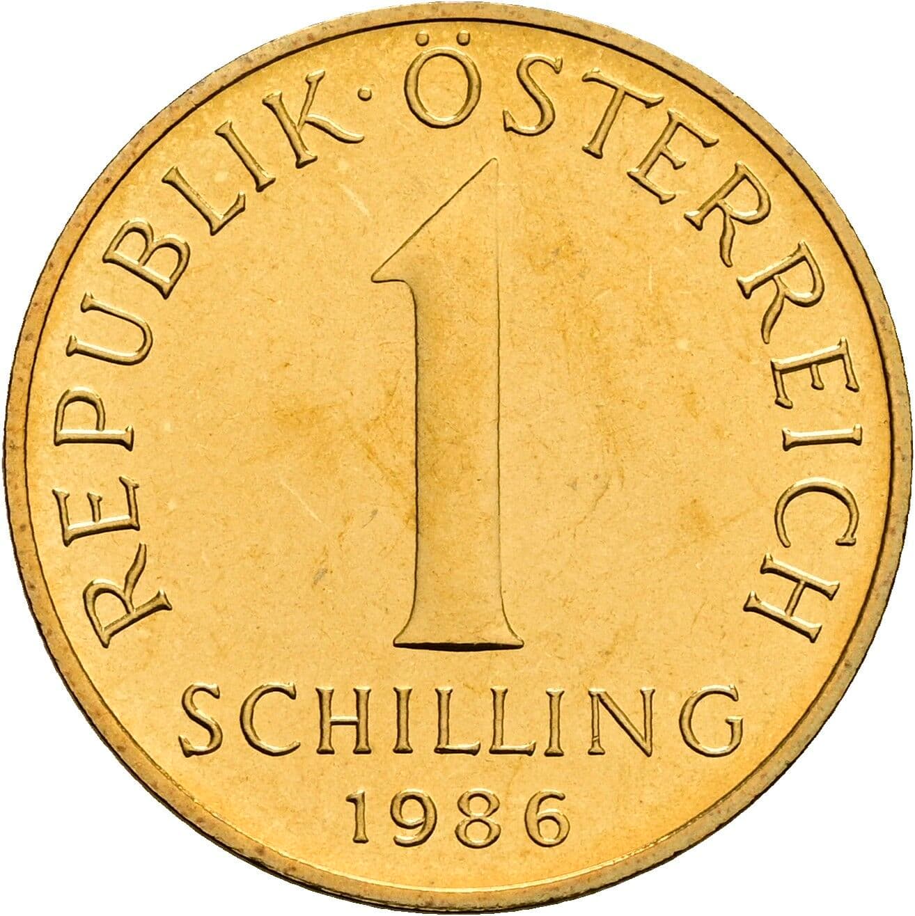 1 Schilling 1986 – Vorderseite