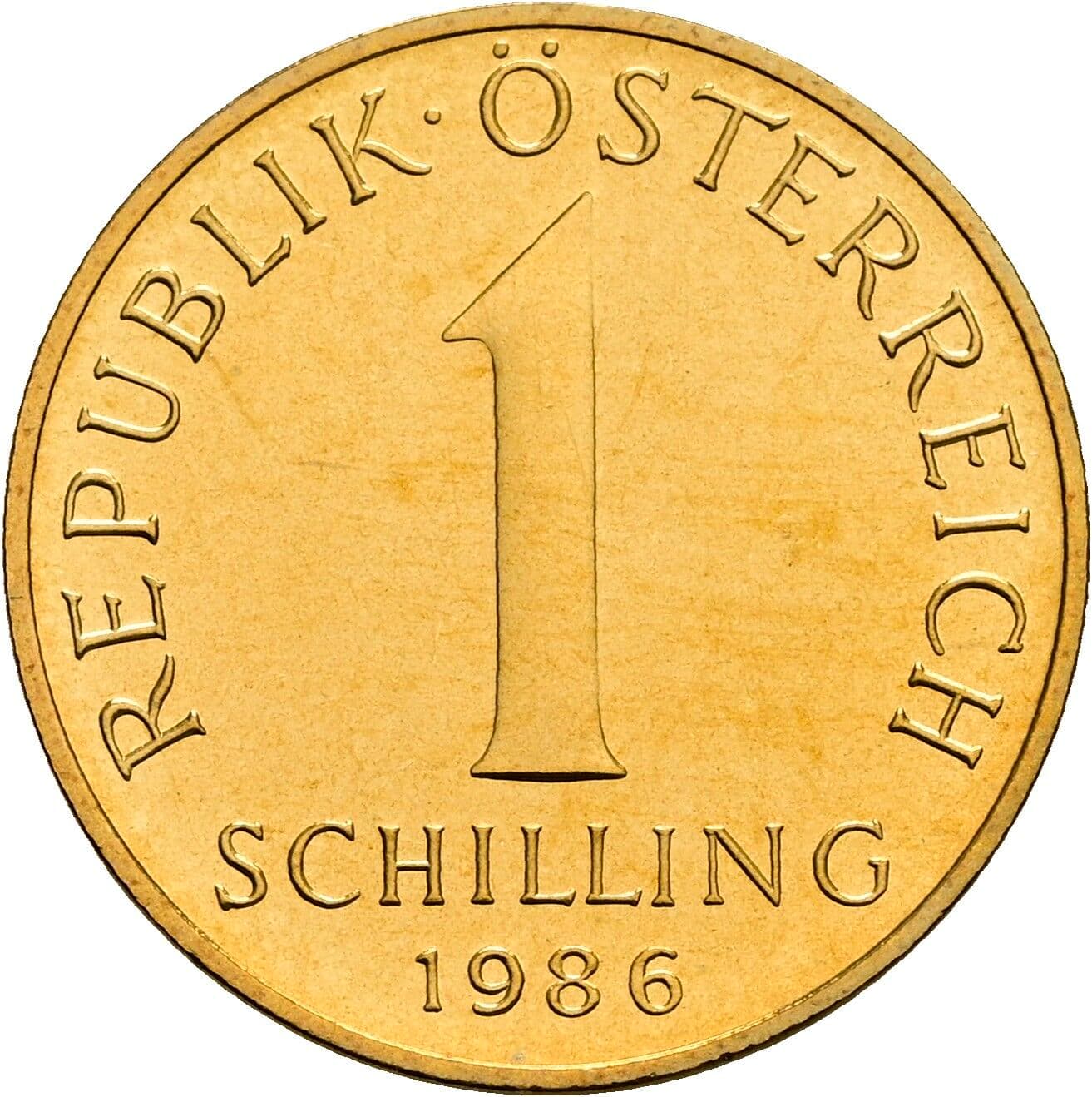 1 Schilling 1986 – Vorderseite