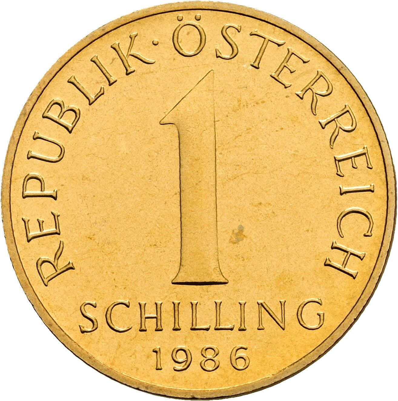 1 Schilling 1986 – Vorderseite
