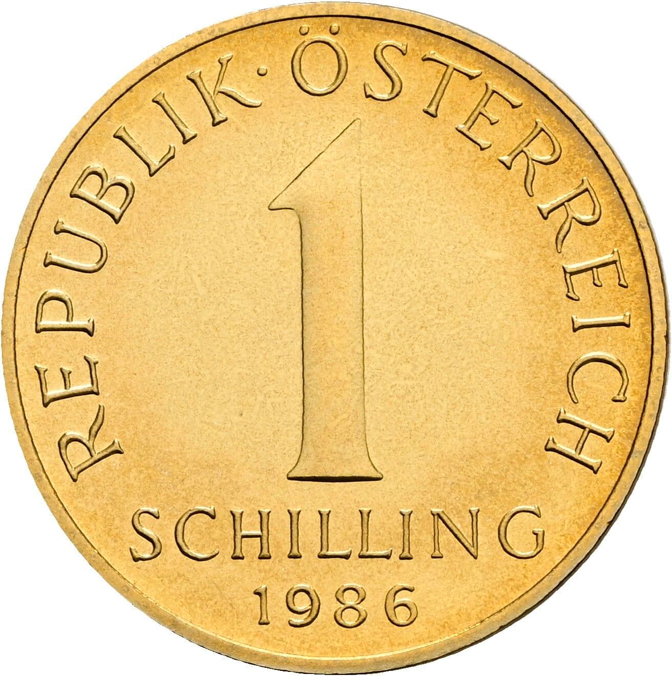 1 Schilling 1986 – Vorderseite