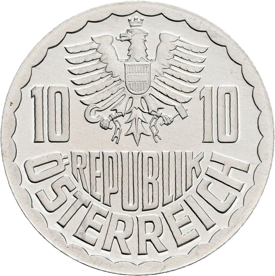 10 Groschen 1986 – Rückseite