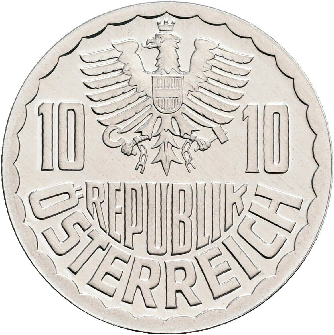 10 Groschen 1986 – Rückseite