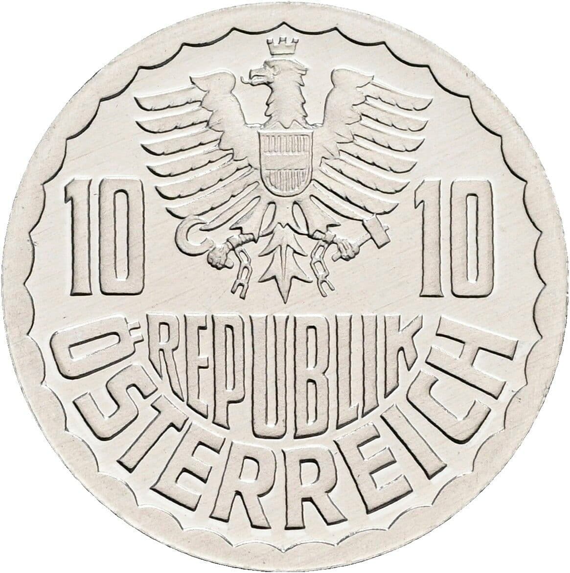 10 Groschen 1986 – Rückseite