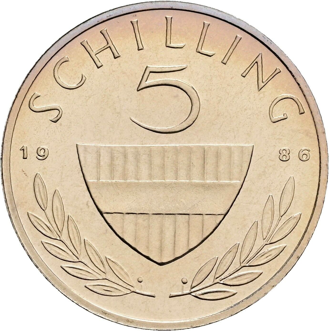 5 Schilling 1986 – Vorderseite
