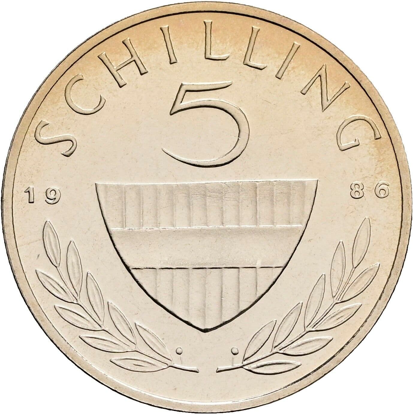 5 Schilling 1986 – Vorderseite