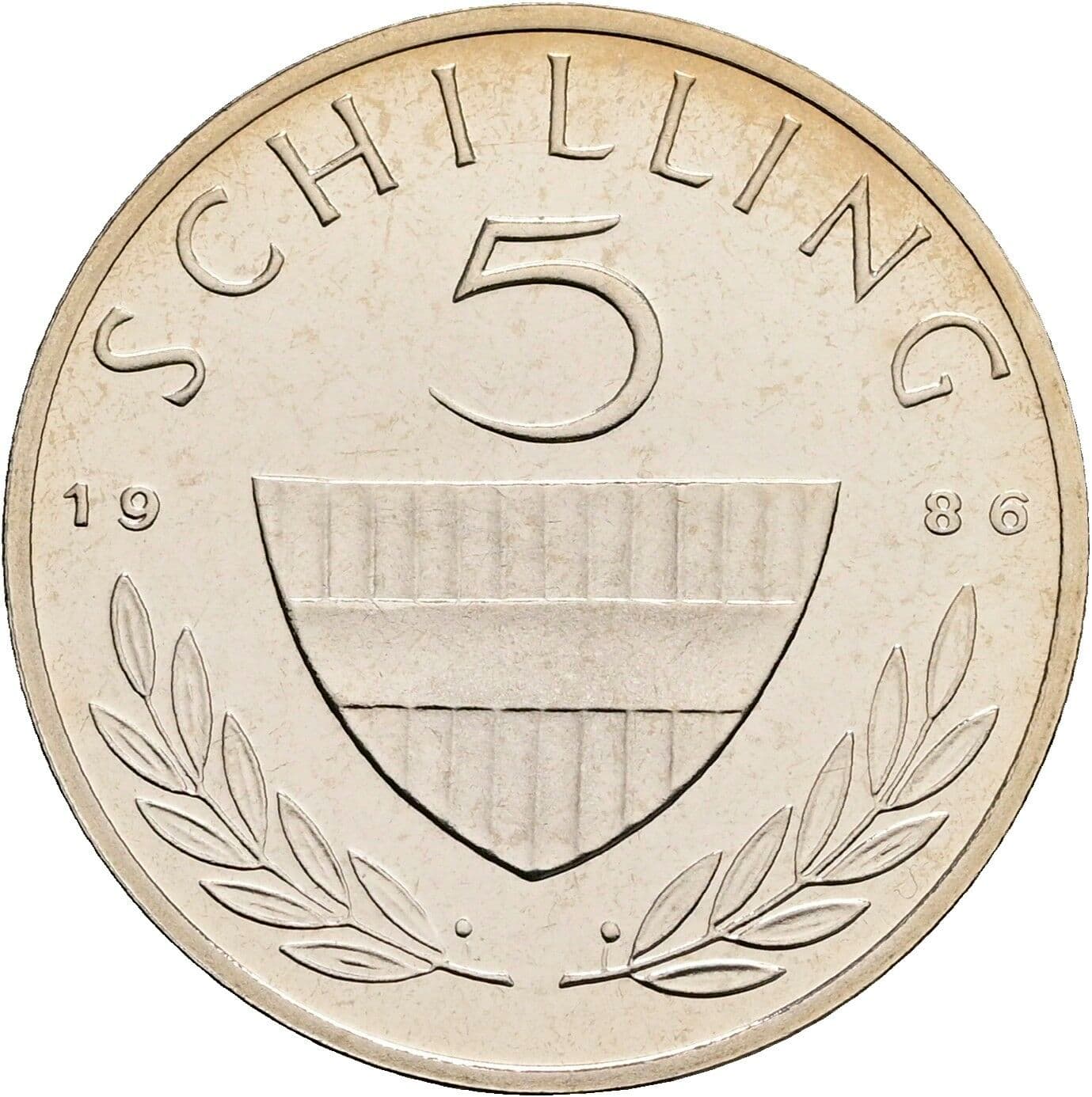 5 Schilling 1986 – Vorderseite