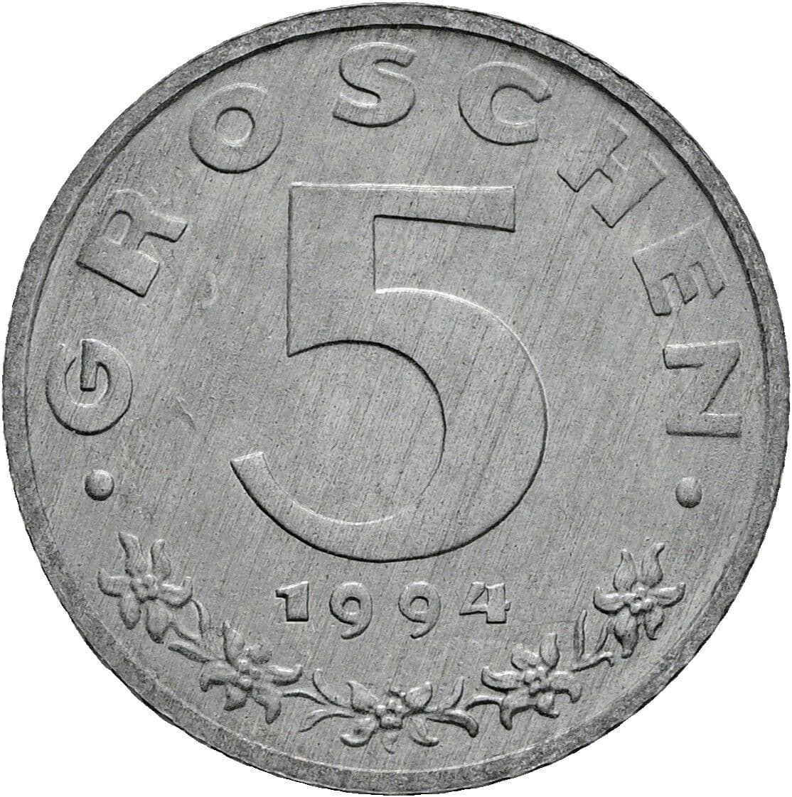 5 Groschen 1994 – Vorderseite