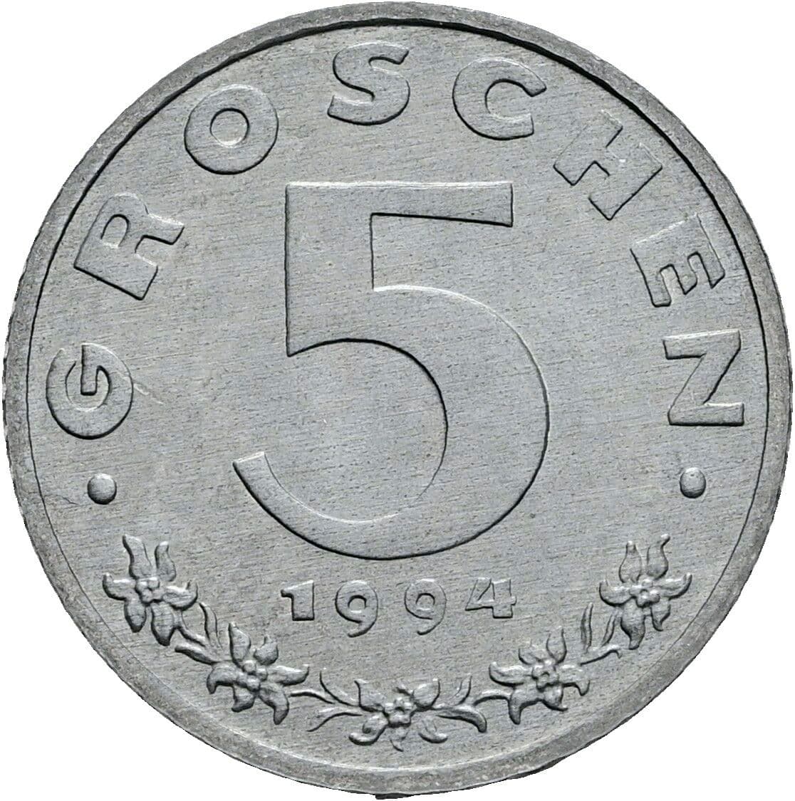 5 Groschen 1994 – Vorderseite