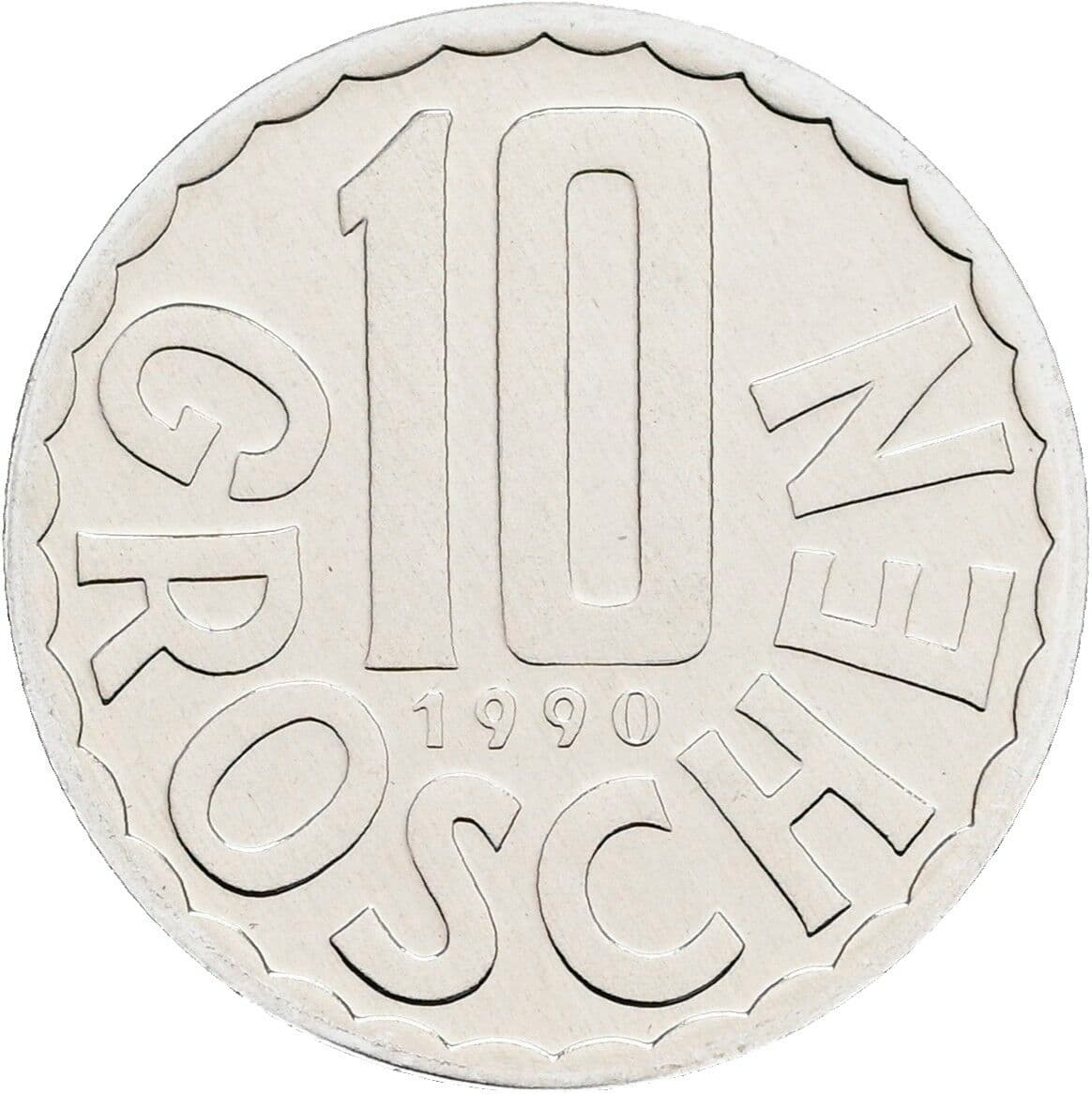 10 Groschen 1990 – Vorderseite