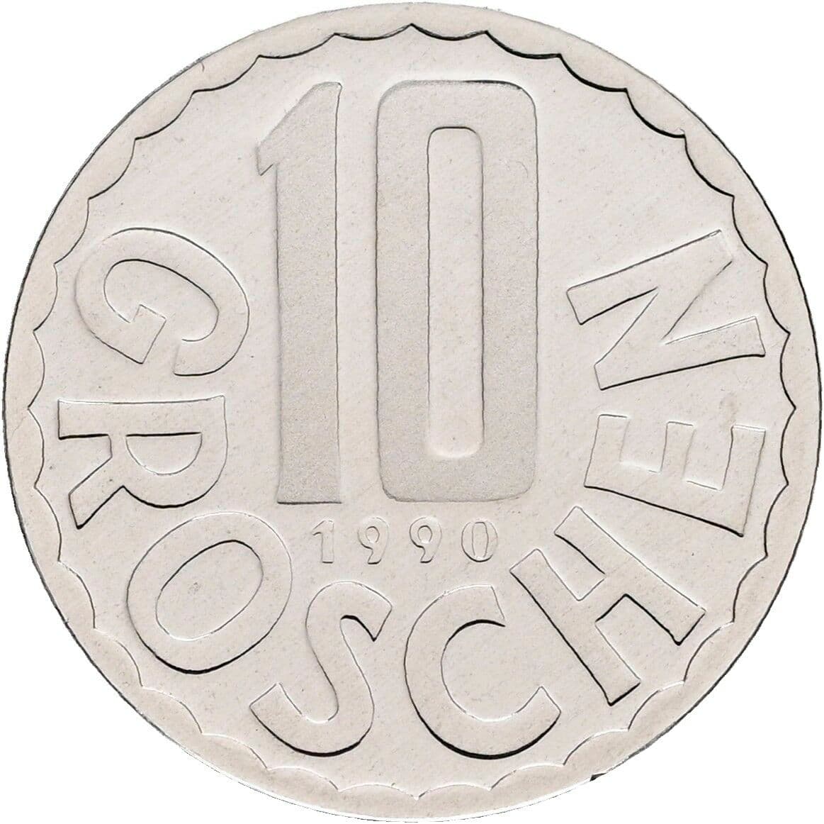 10 Groschen 1990 – Vorderseite