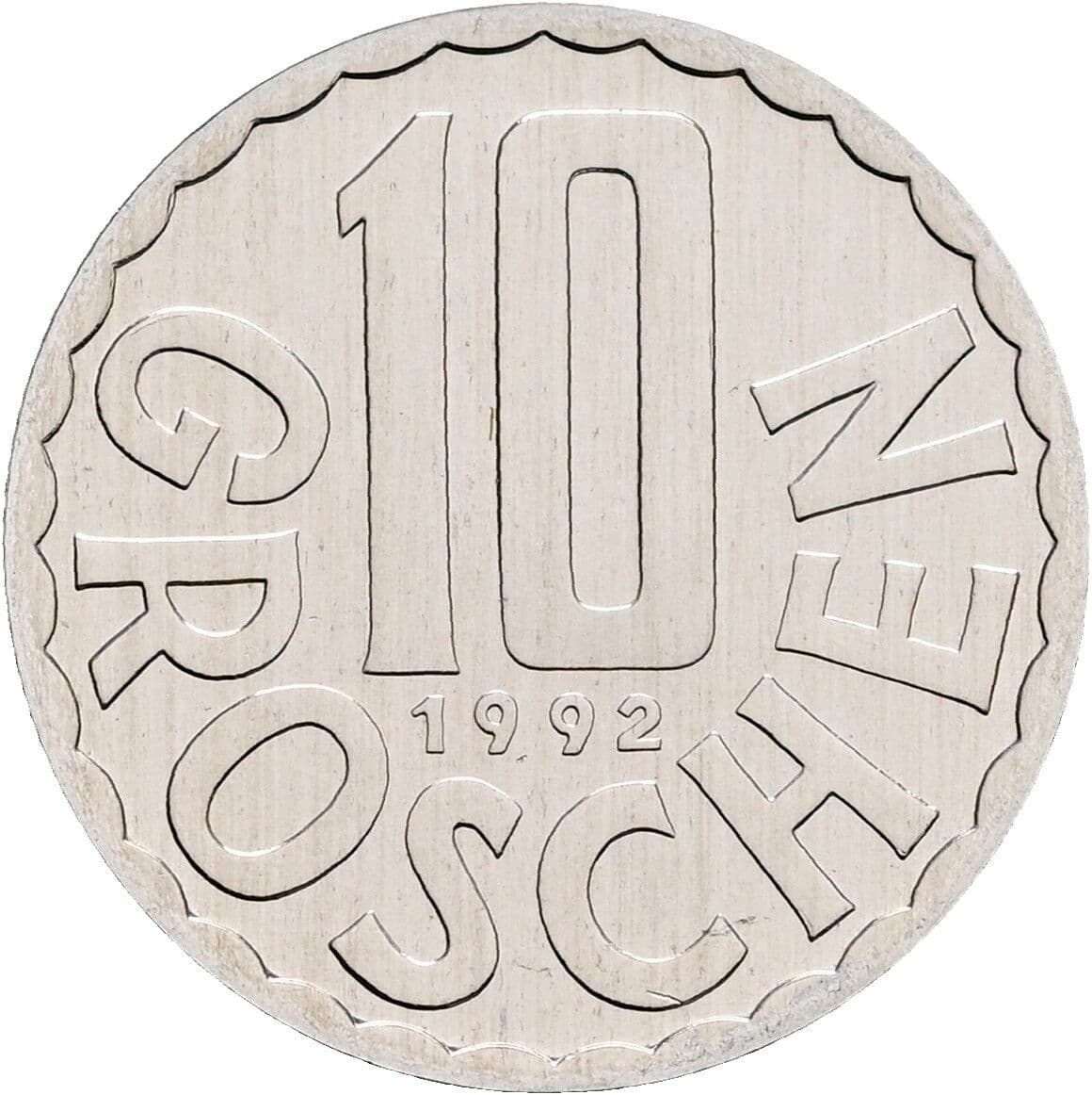 10 Groschen 1992 – Vorderseite