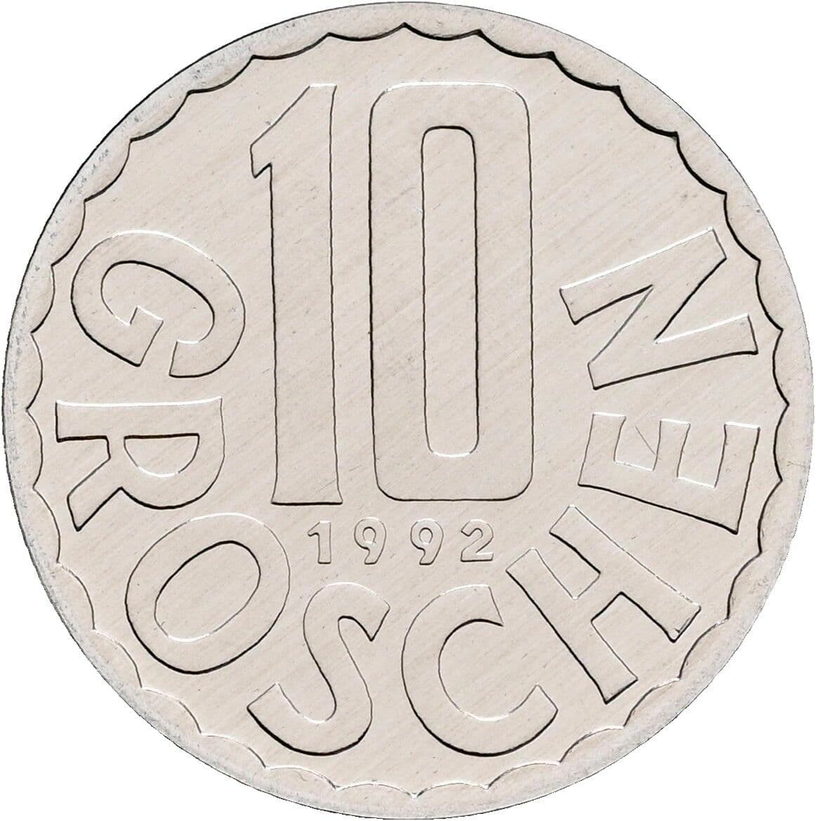 10 Groschen 1992 – Vorderseite