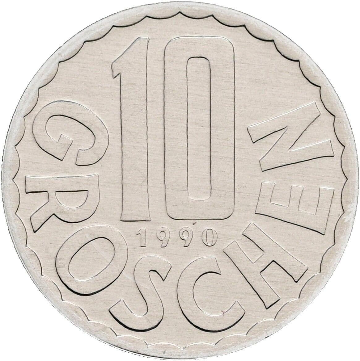 10 Groschen 1990 – Vorderseite
