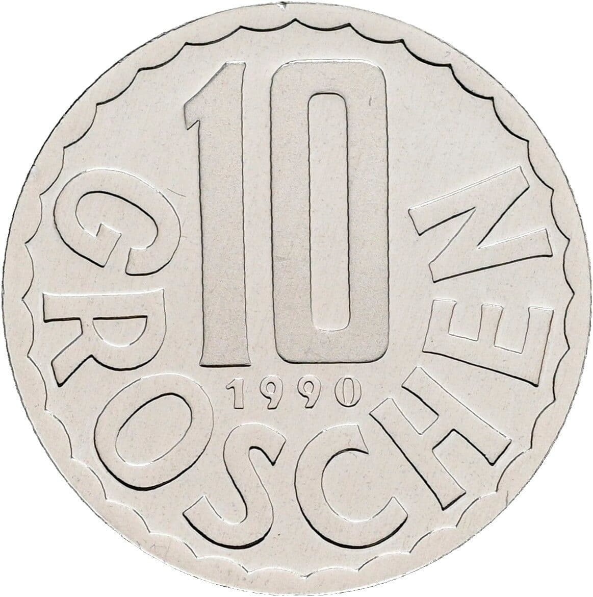 10 Groschen 1990 – Vorderseite
