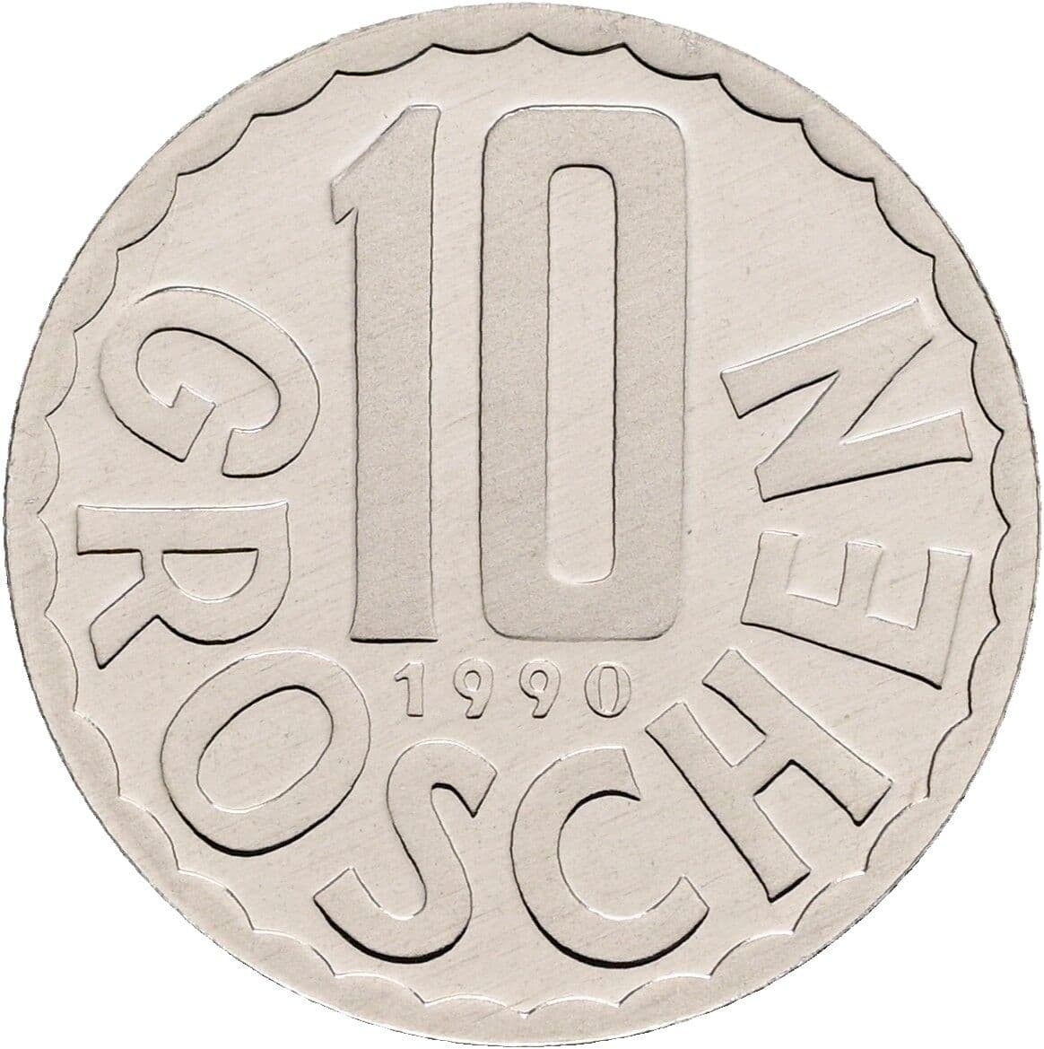 10 Groschen 1990 – Vorderseite