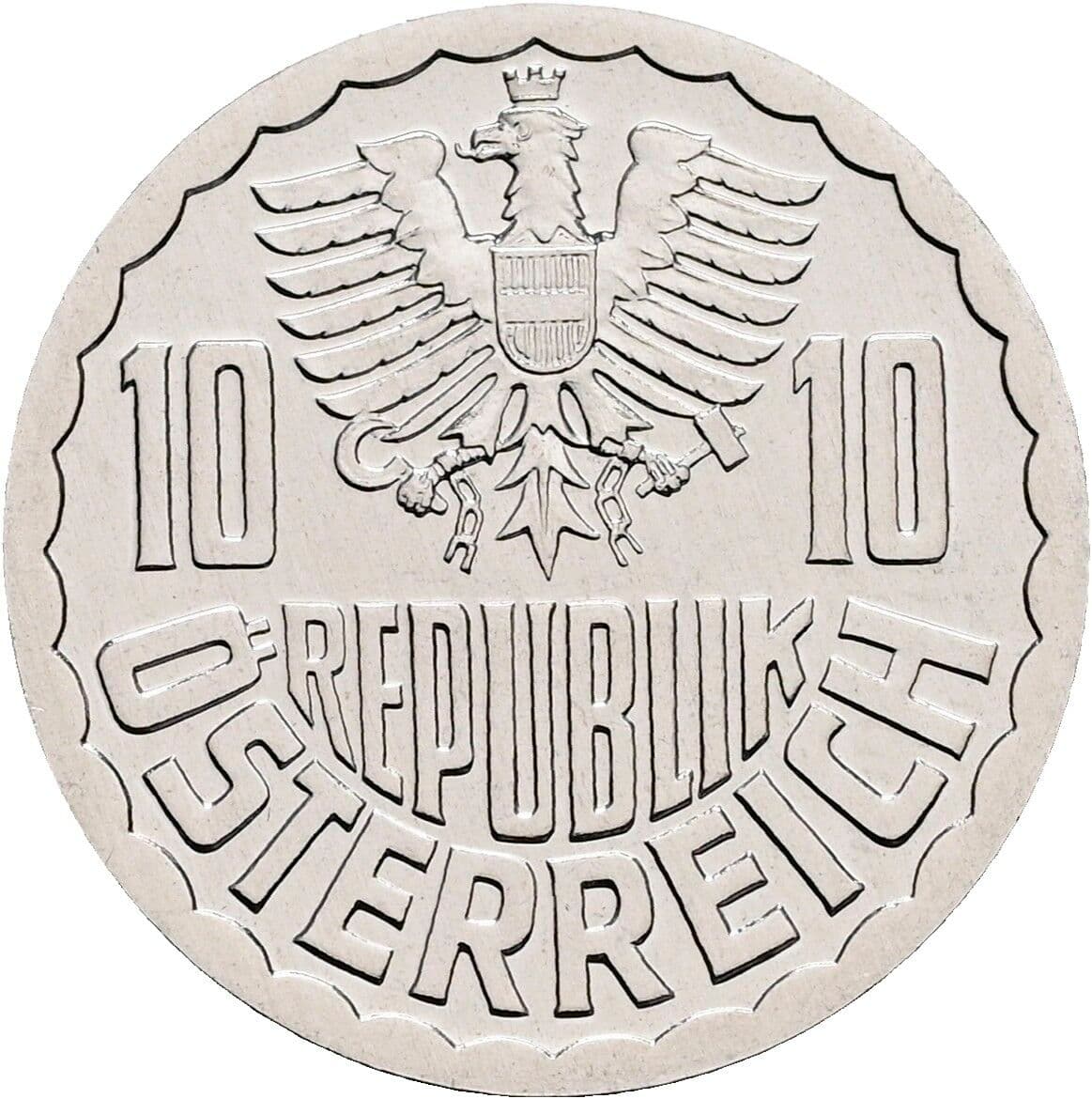 10 Groschen 1990 – Rückseite