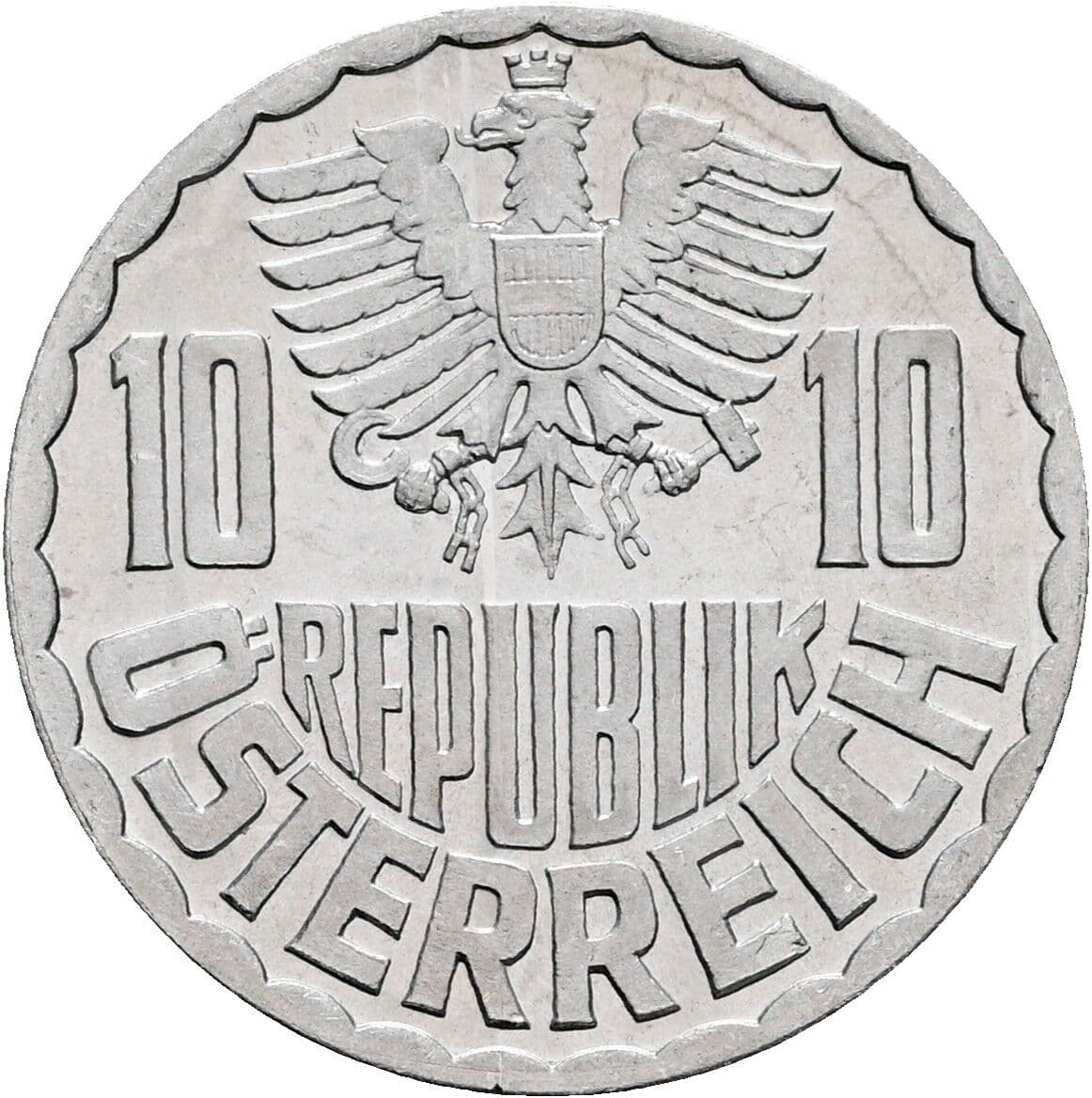 10 Groschen 1964 – Rückseite