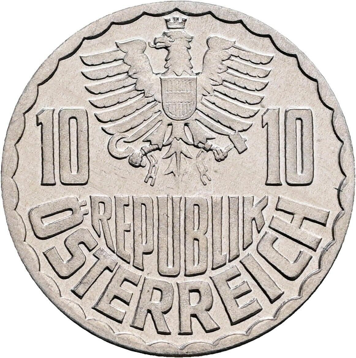 10 Groschen 1964 – Rückseite