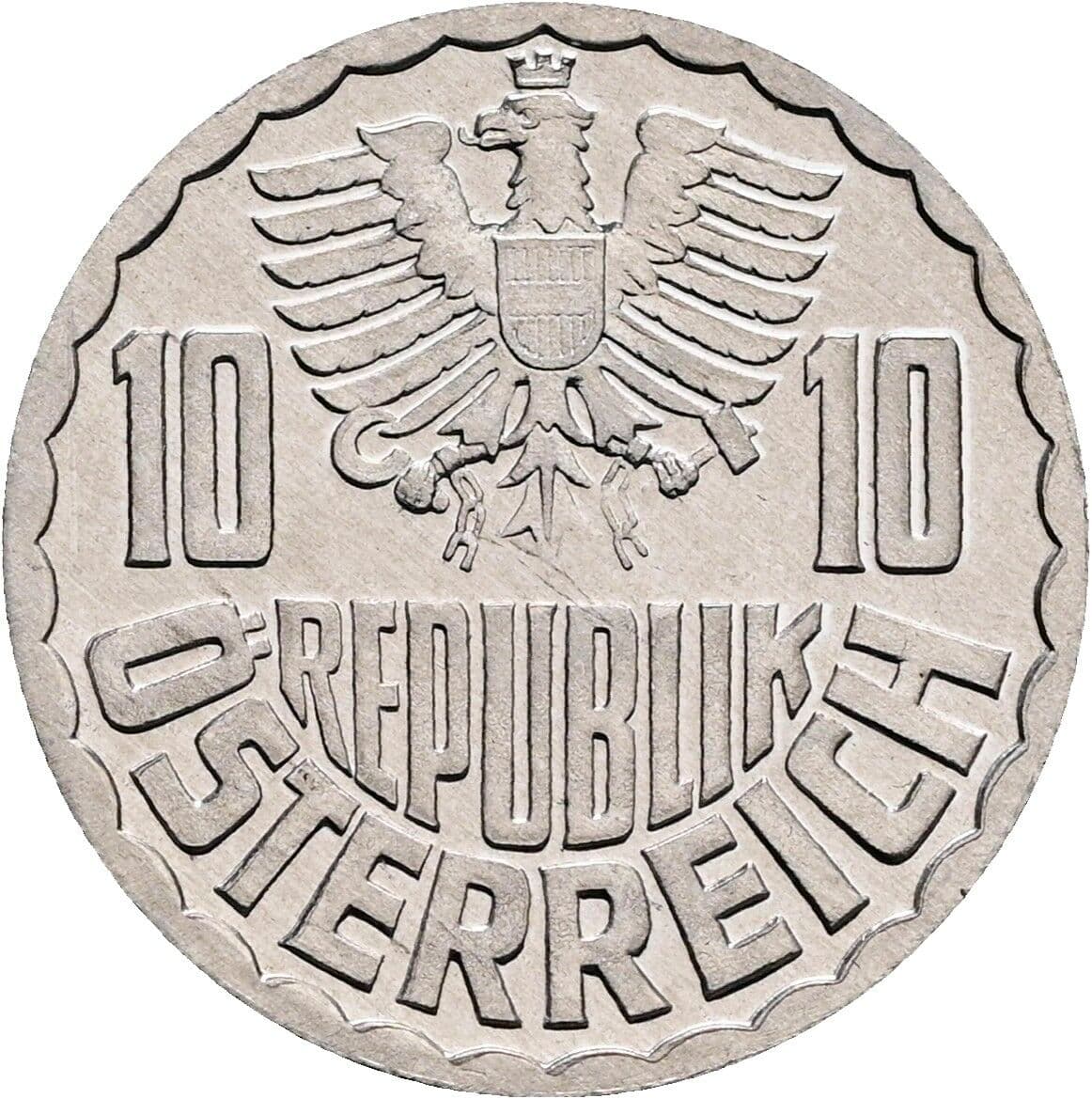 10 Groschen 1964 – Rückseite