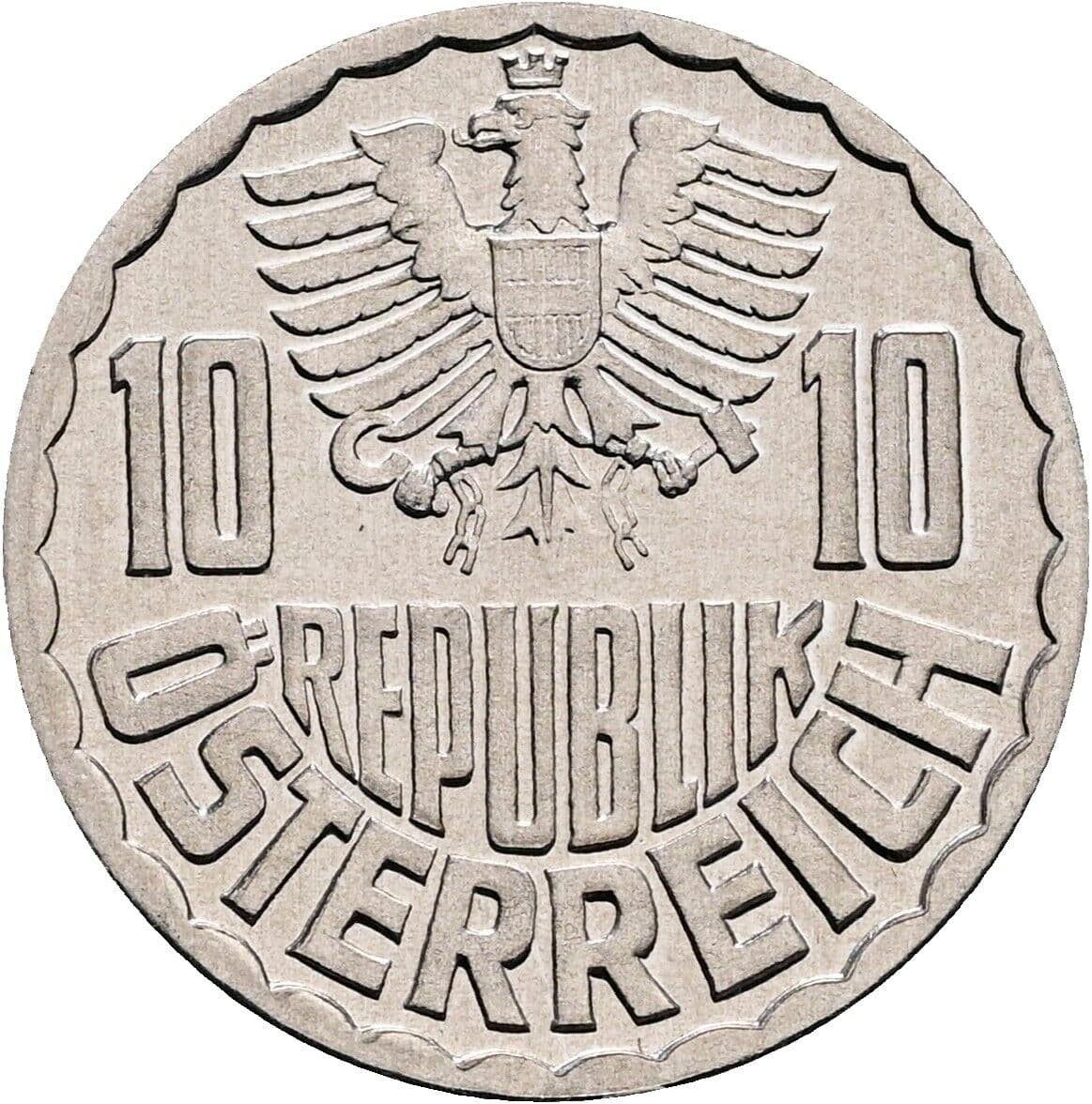 10 Groschen 1964 – Rückseite
