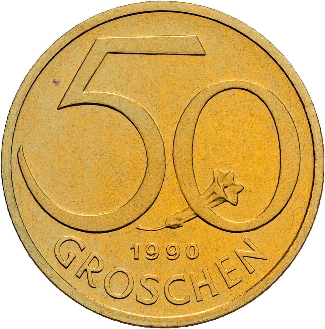 50 Groschen 1990 – Vorderseite
