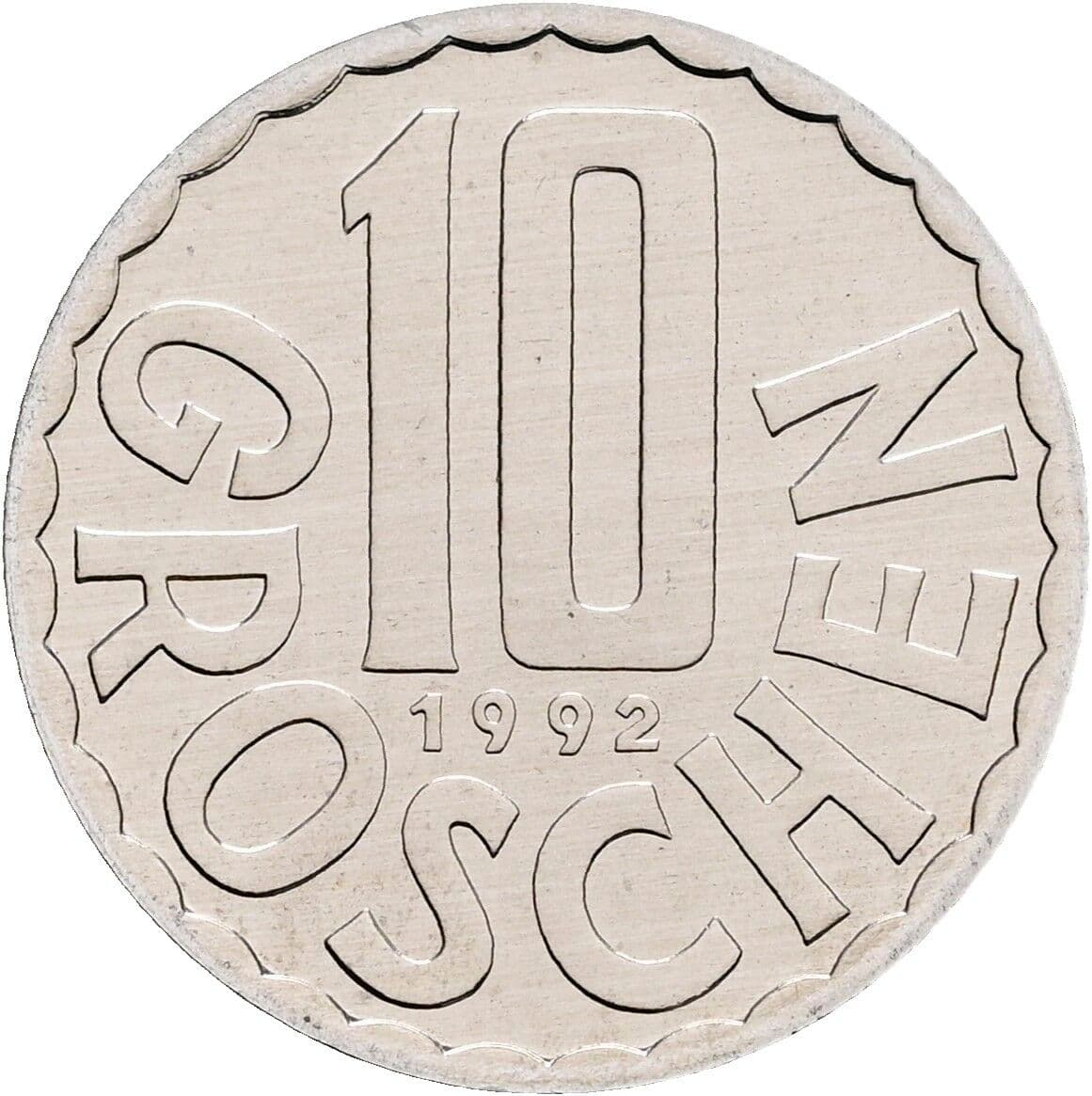 10 Groschen 1992 – Vorderseite