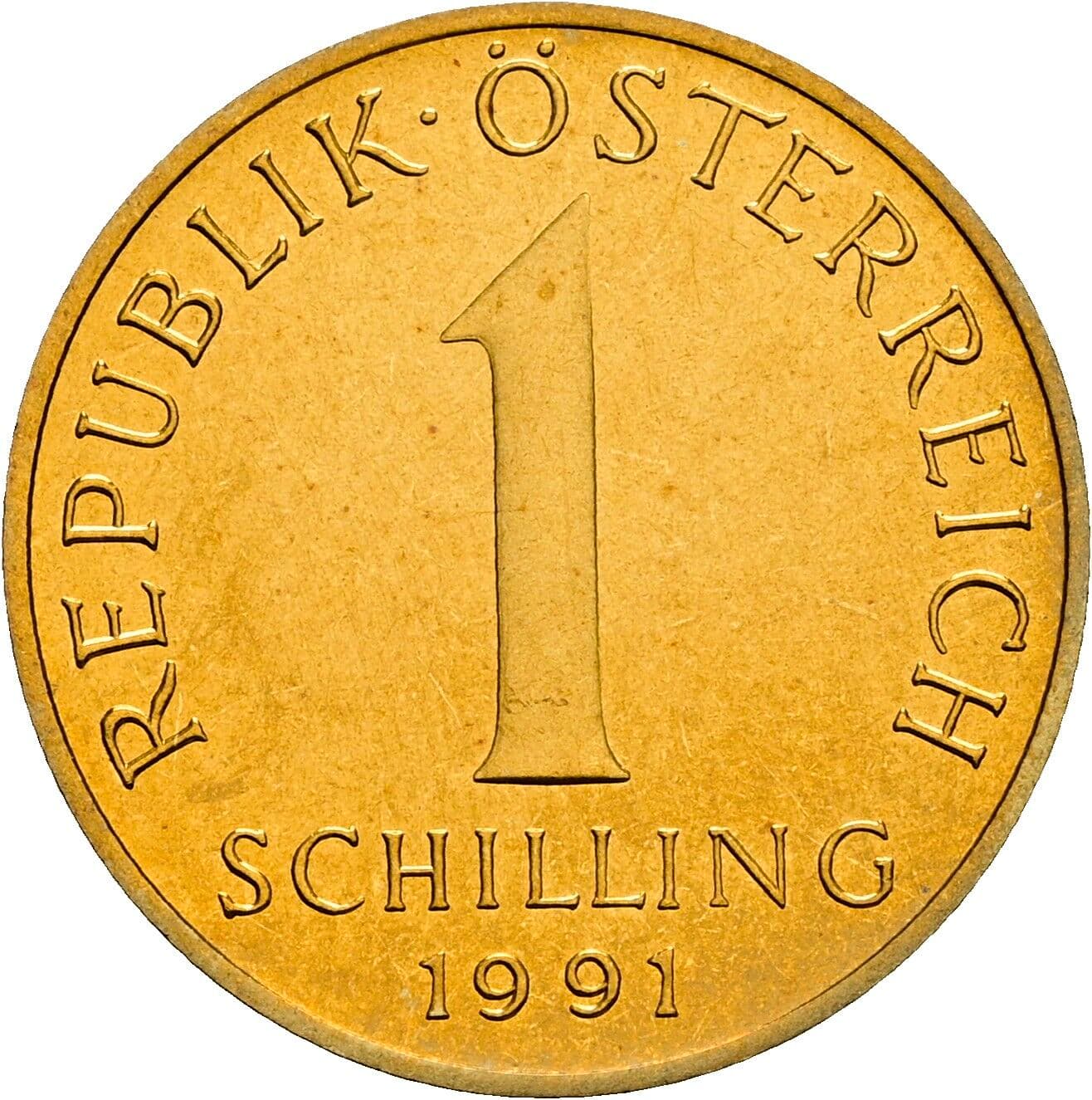 1 Schilling 1991 – Vorderseite