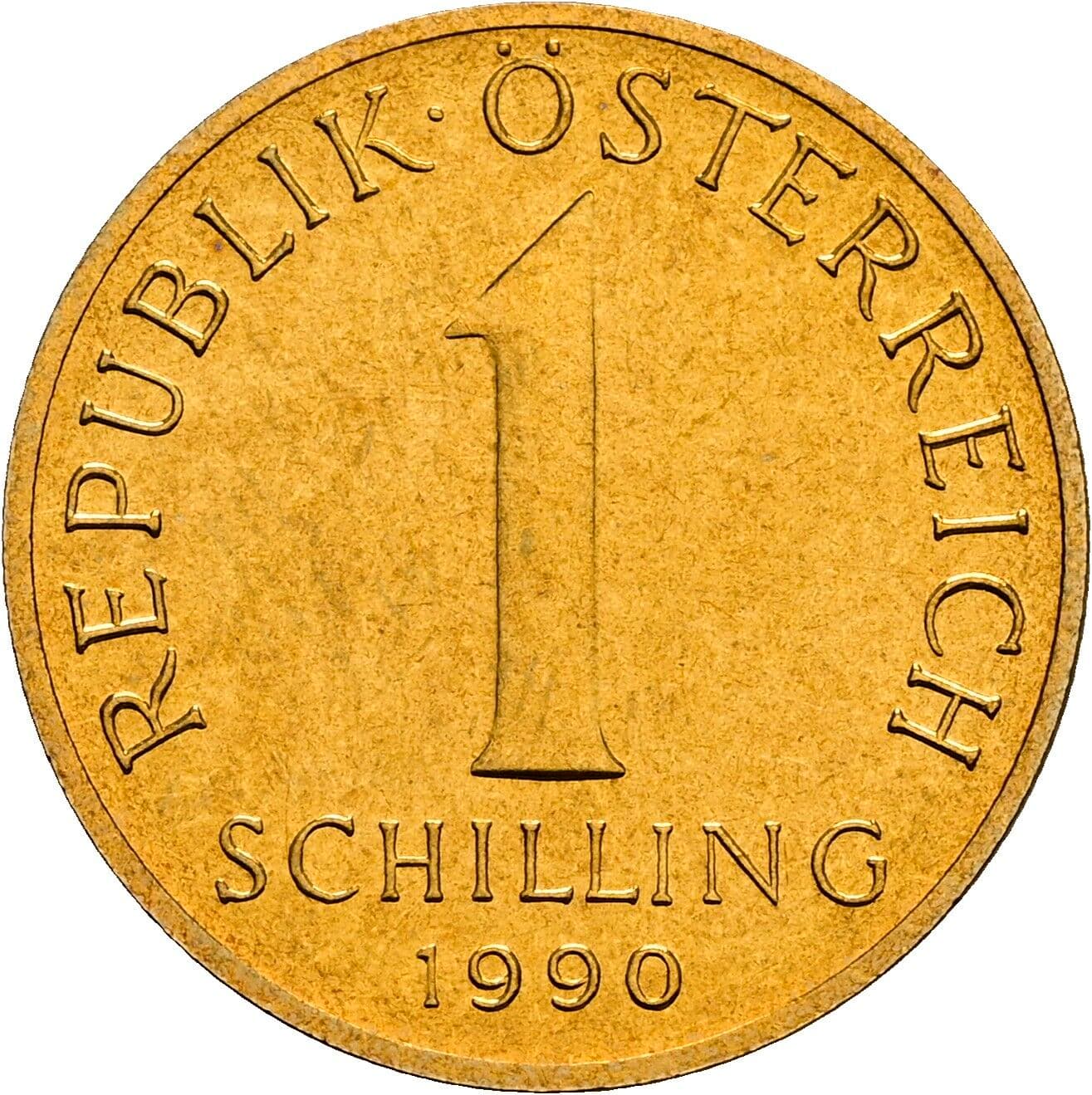 1 Schilling 1990 – Vorderseite