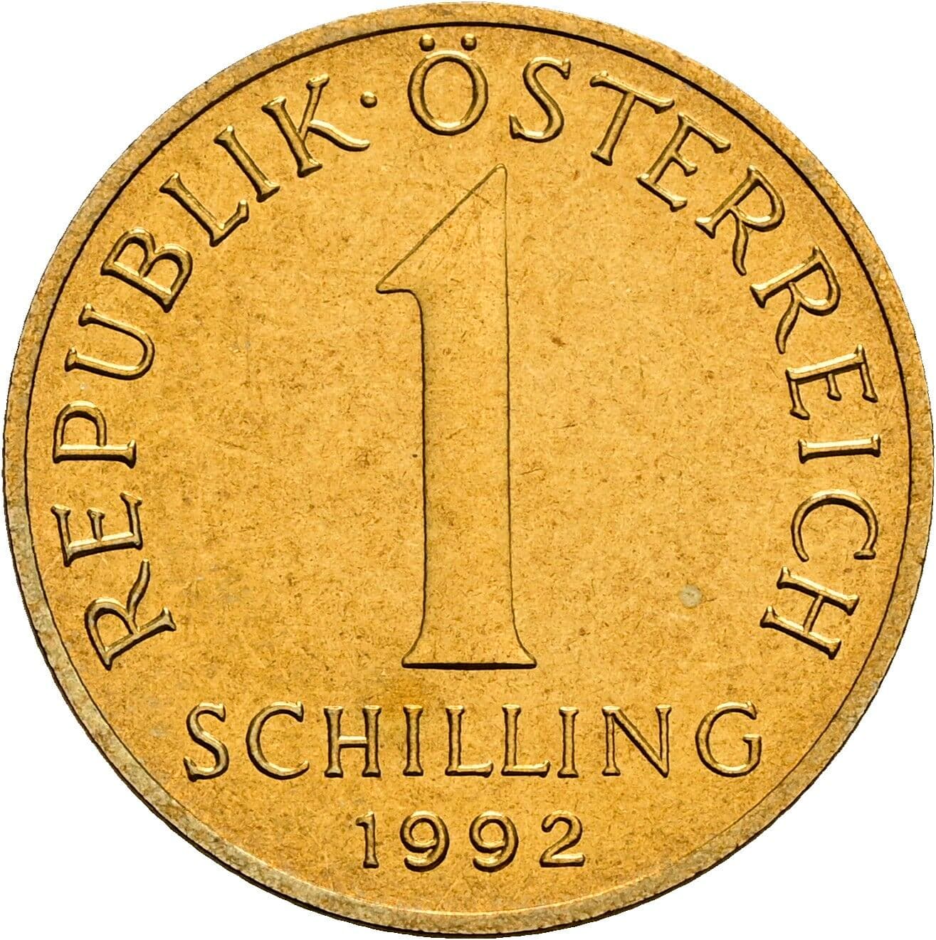 1 Schilling 1992 – Vorderseite
