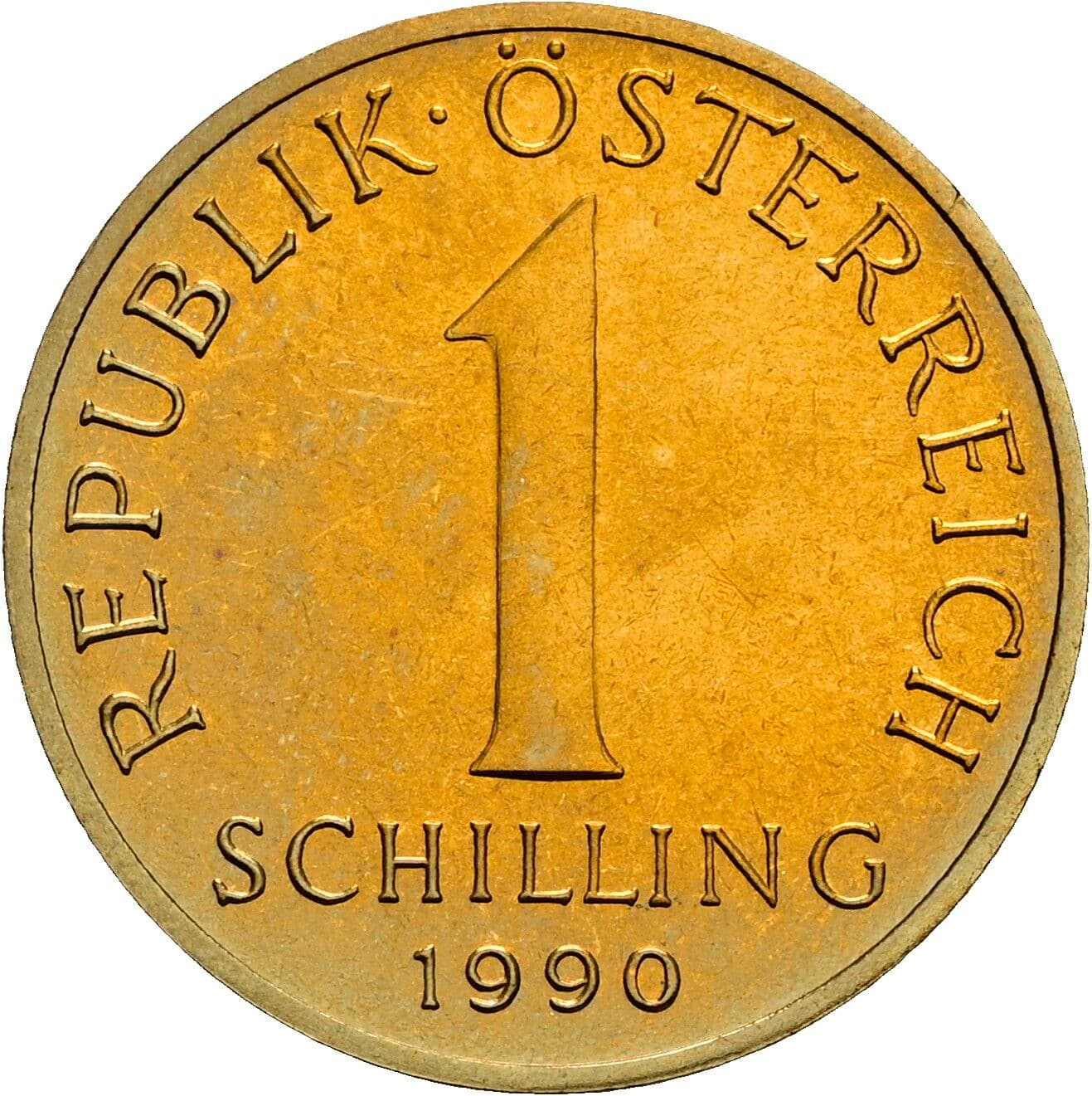 1 Schilling 1990 – Vorderseite