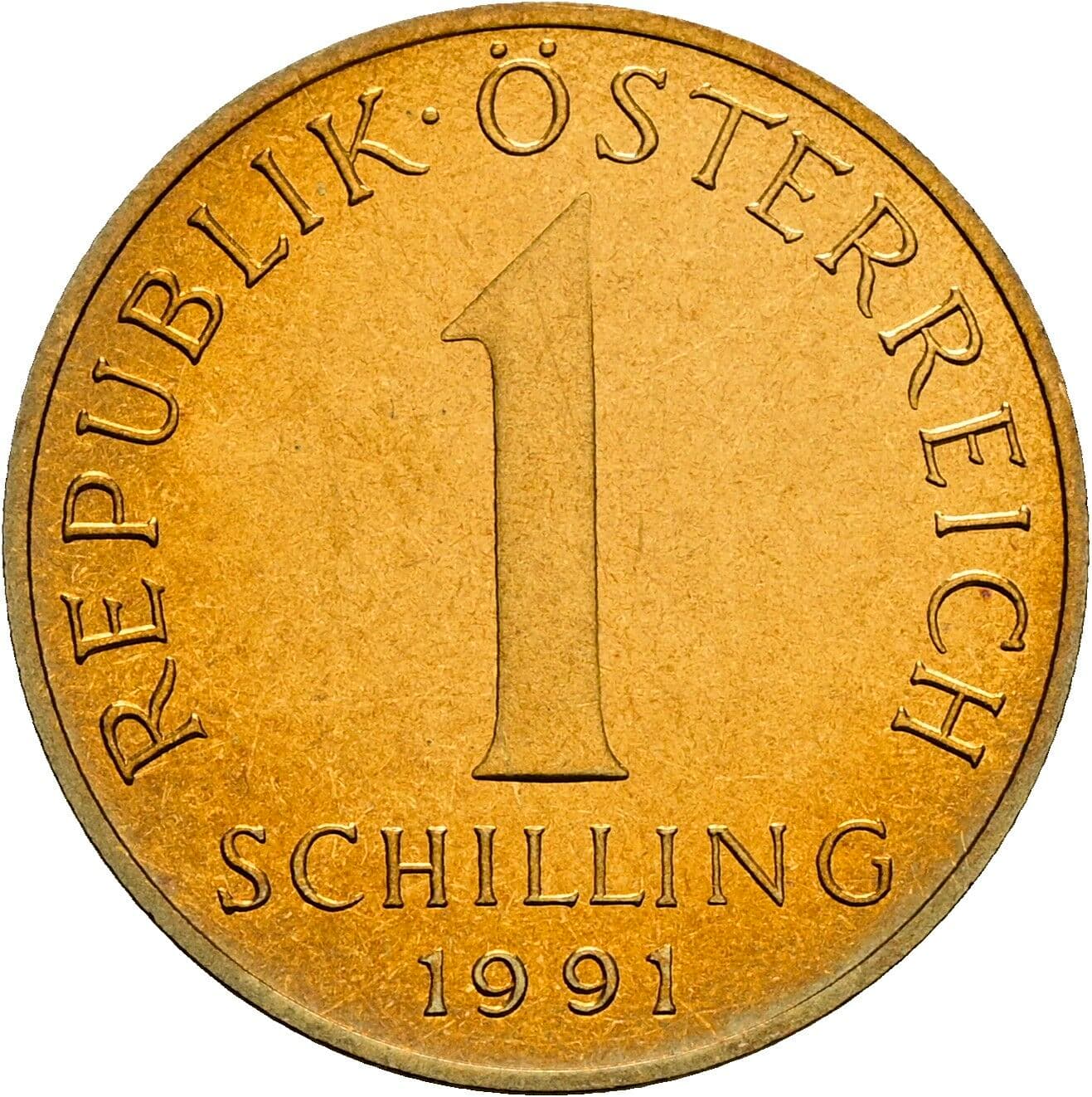 1 Schilling 1991 – Vorderseite