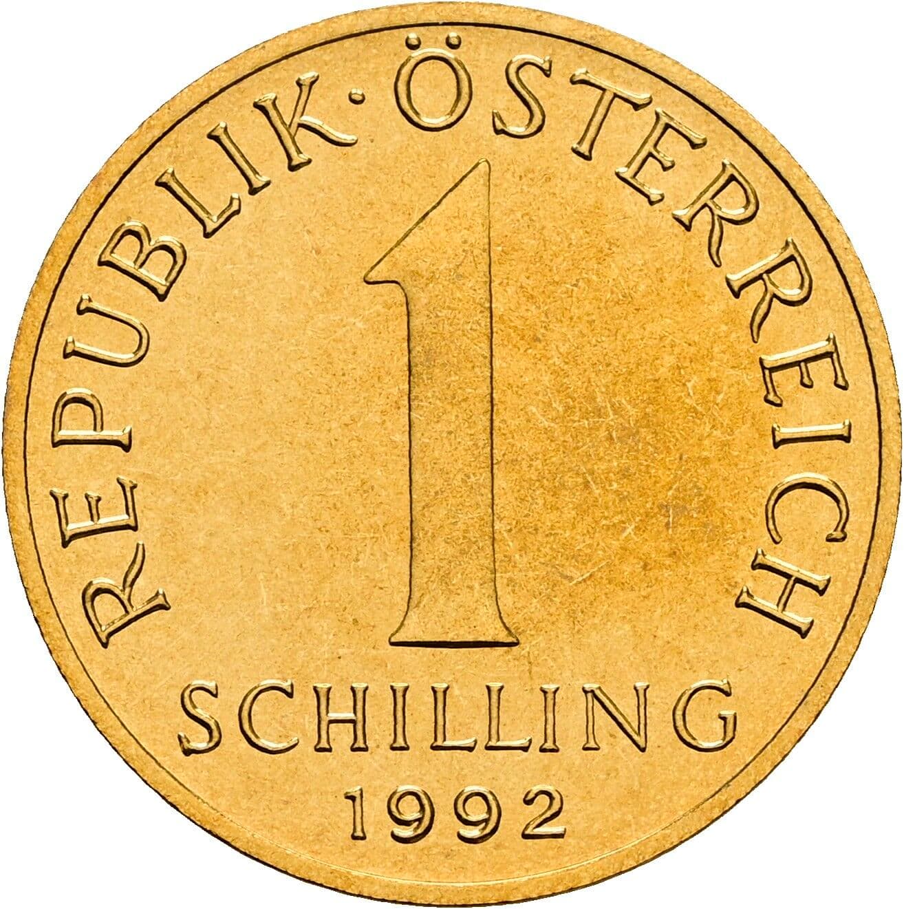 1 Schilling 1992 – Vorderseite