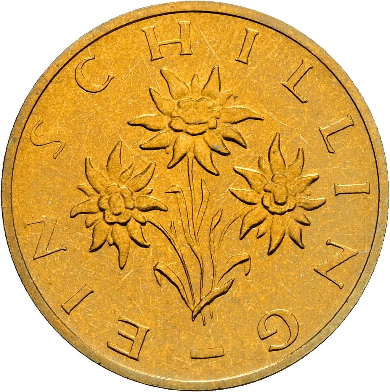1 Schilling 1990 – Rückseite