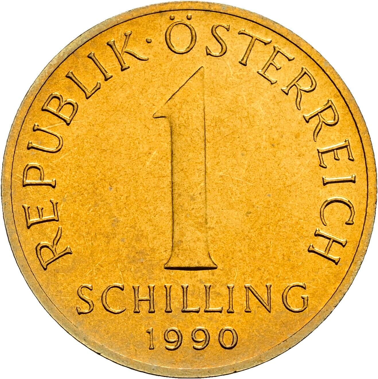 1 Schilling 1990 – Vorderseite