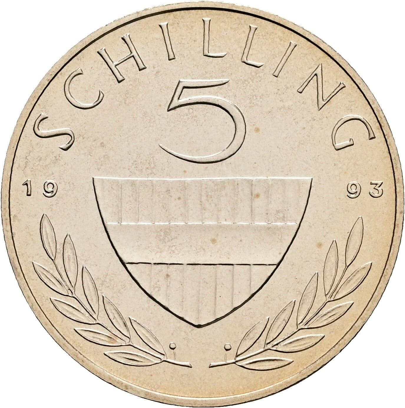 5 Schilling 1993 – Vorderseite