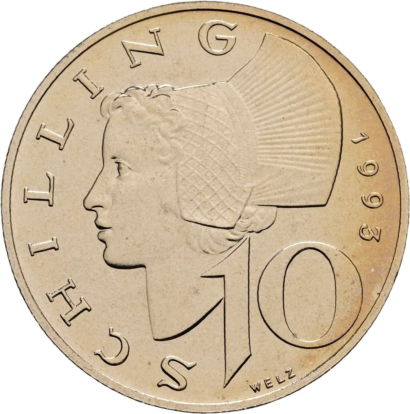 10 Schilling 1993 – Vorderseite
