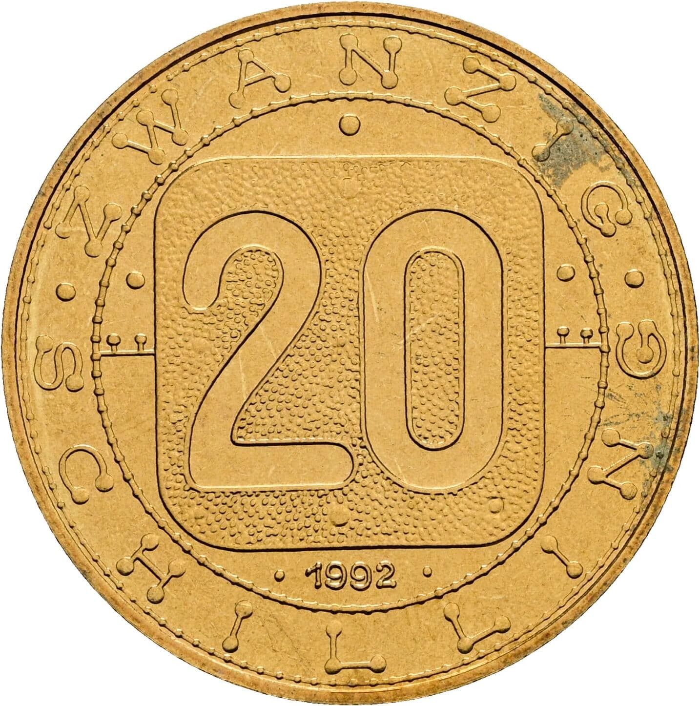 20 Schilling 1992 – Vorderseite