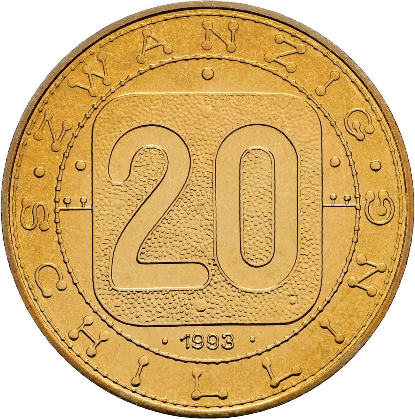 20 Schilling 1993 – Vorderseite