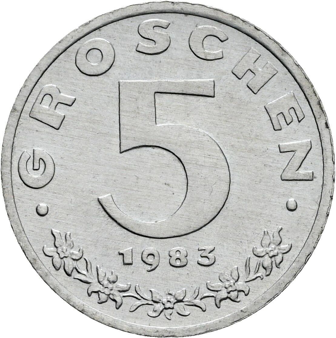5 Groschen 1983 – Vorderseite