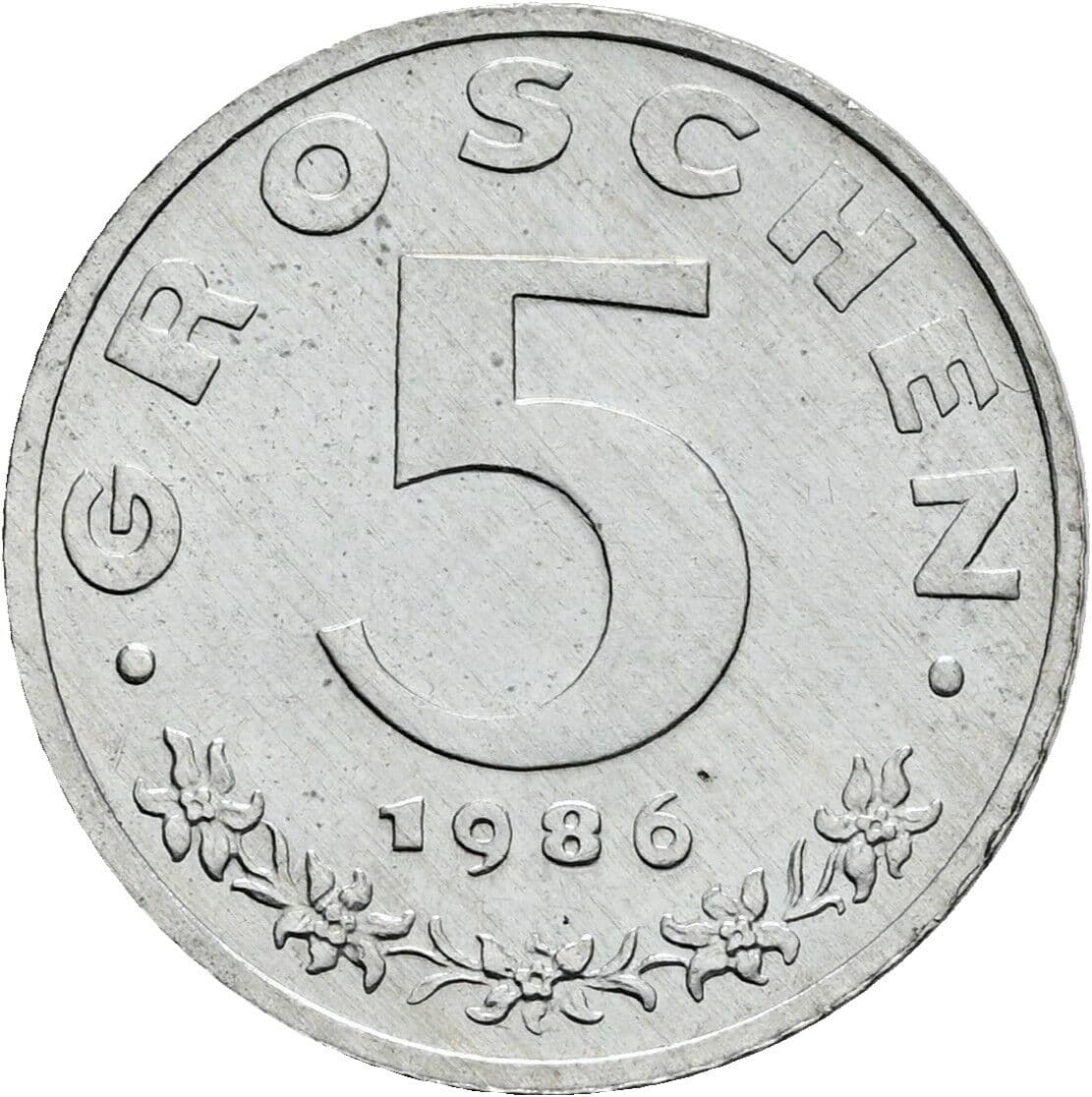 5 Groschen 1986 – Vorderseite