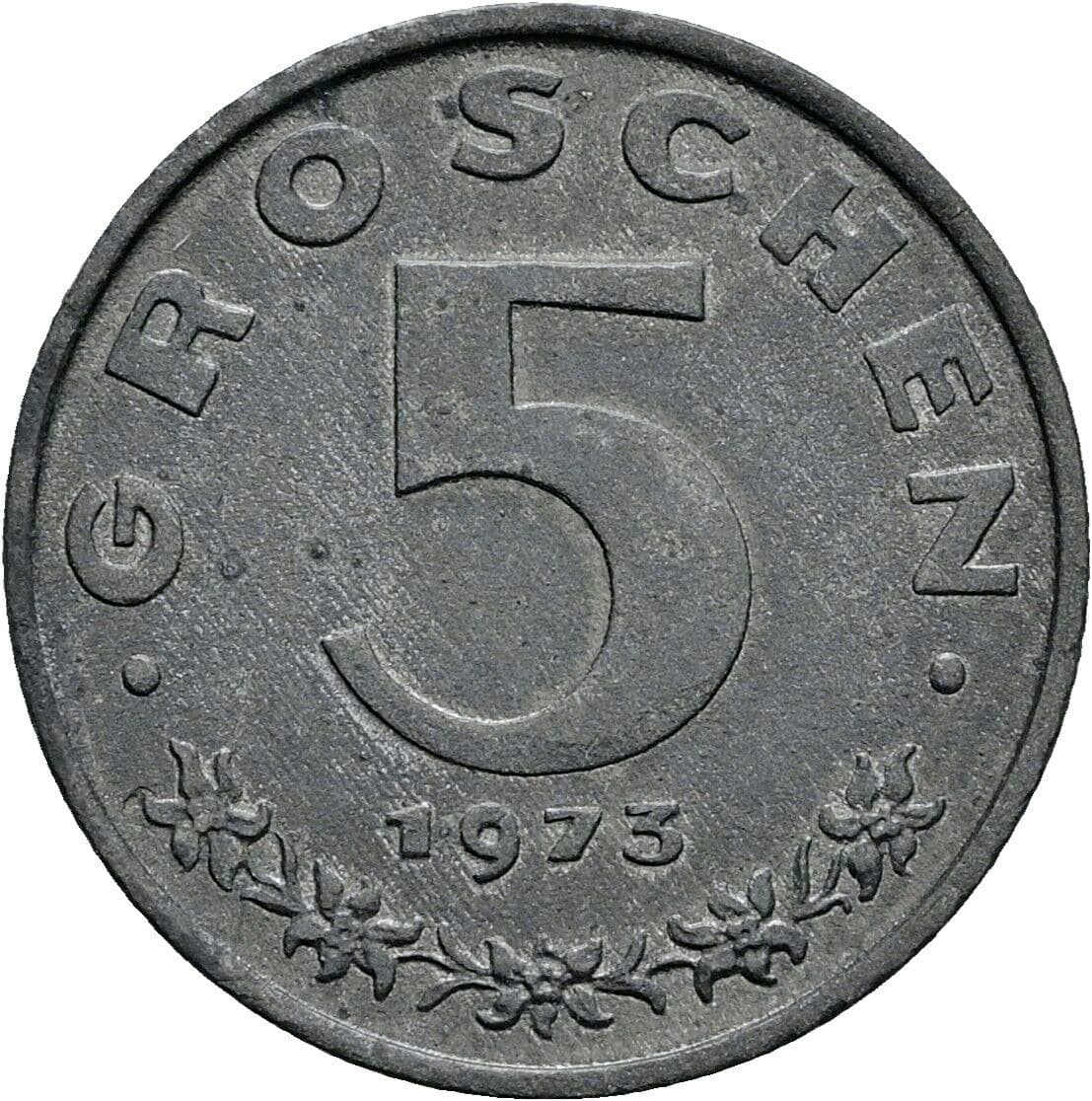 5 Groschen 1973 – Vorderseite