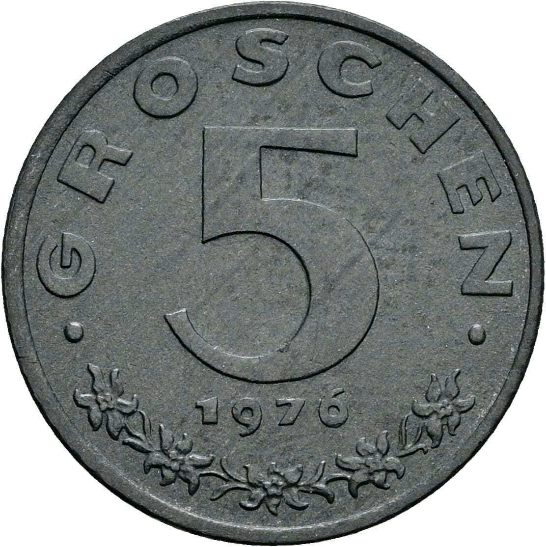 5 Groschen 1976 – Vorderseite