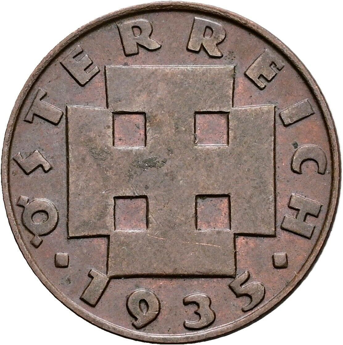 2 Groschen 1935 – Rückseite