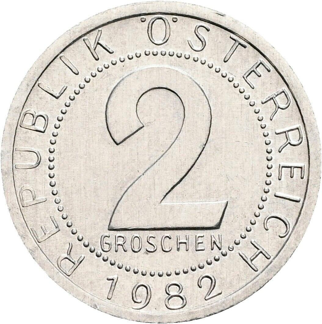 2 Groschen 1982 – Vorderseite