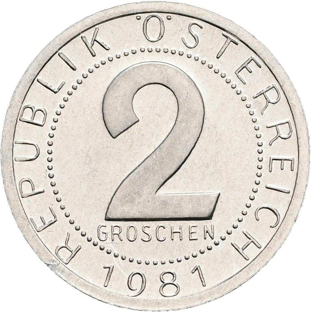 2 Groschen 1981 – Vorderseite