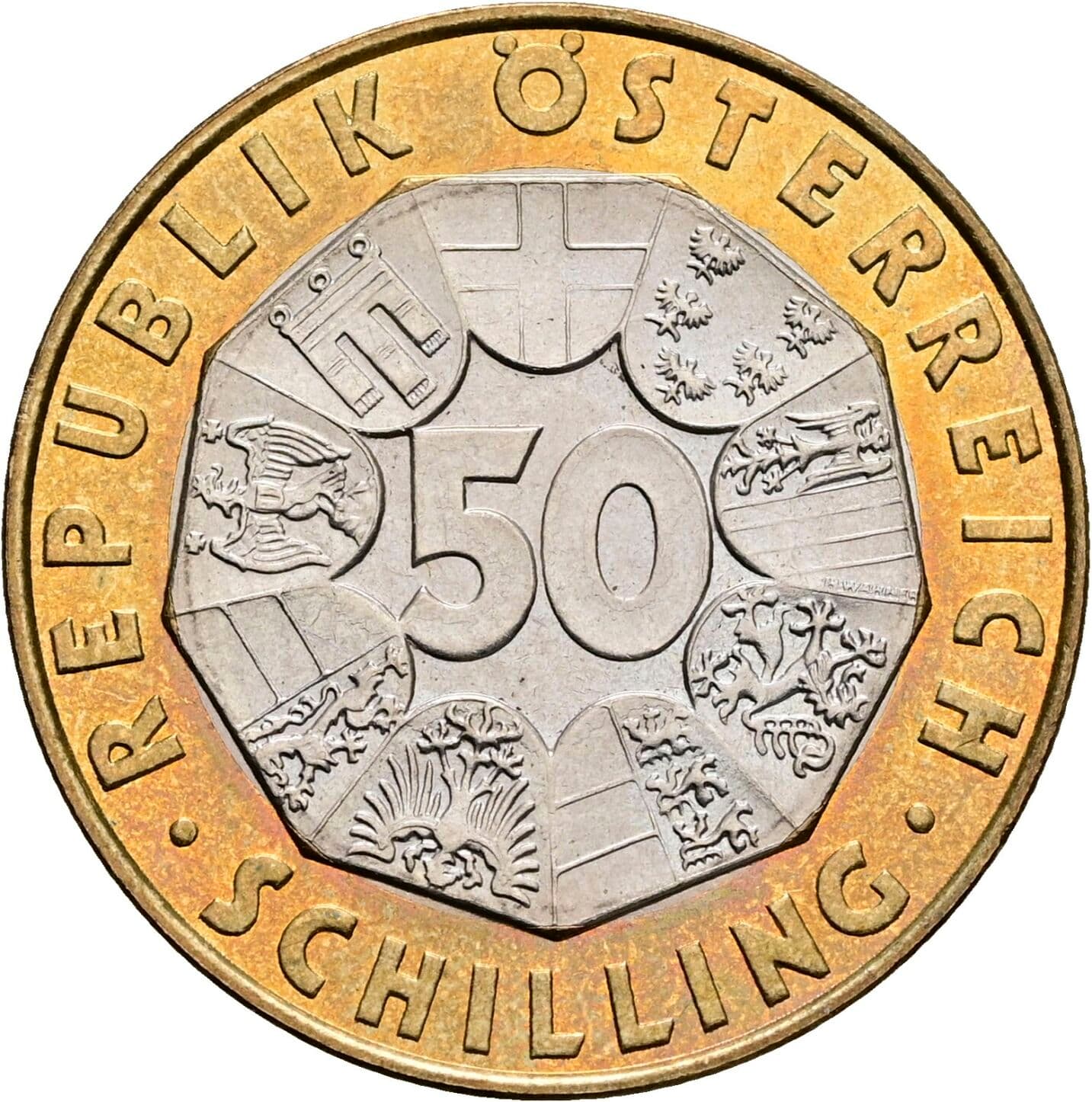 50 Schilling 2001 – Vorderseite