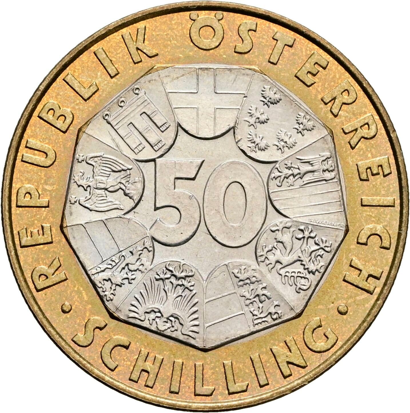 50 Schilling 2001 – Vorderseite