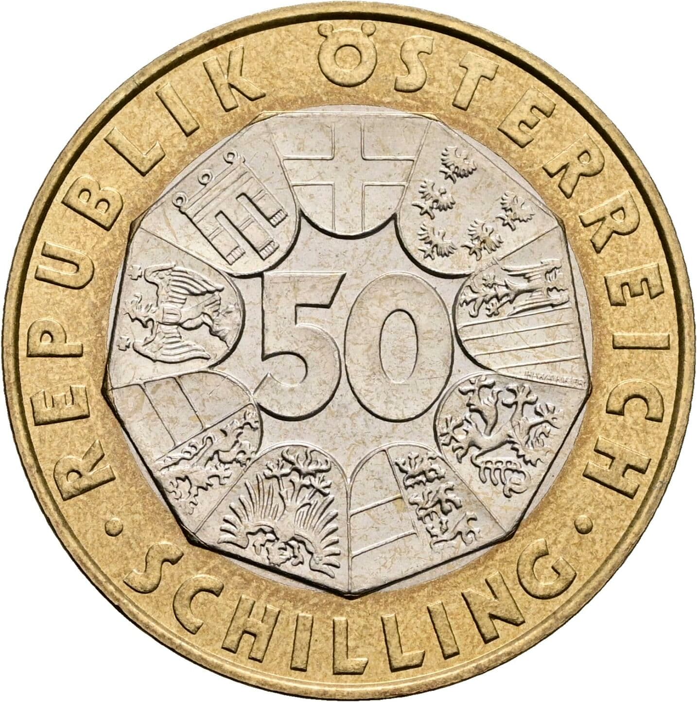 50 Schilling 1998 – Vorderseite