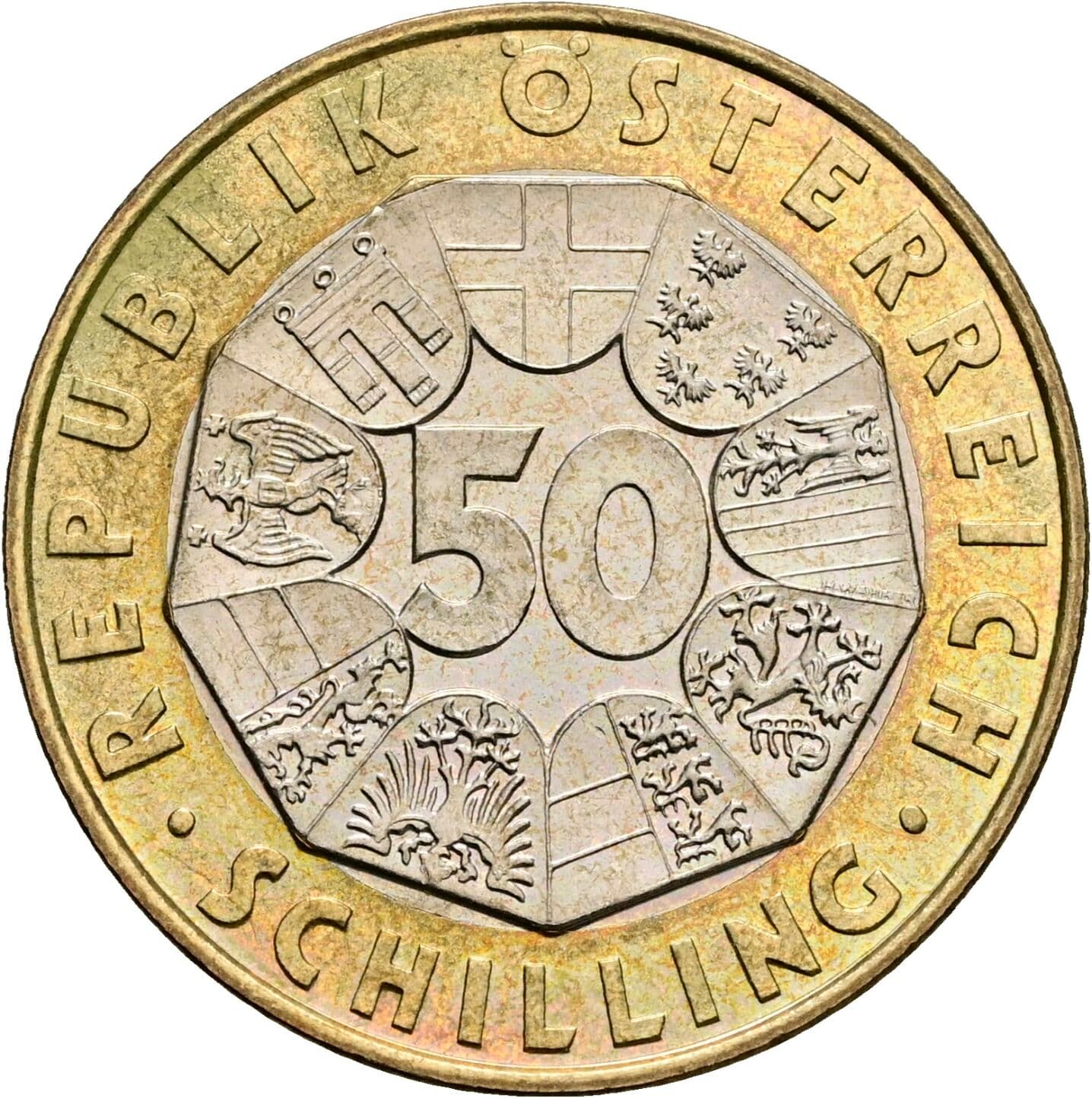 50 Schilling 2001 – Vorderseite